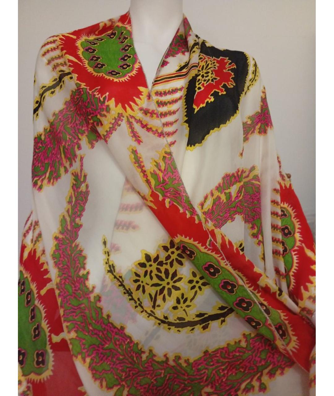 ROBERTO CAVALLI Мульти шелковый шарф, фото 6