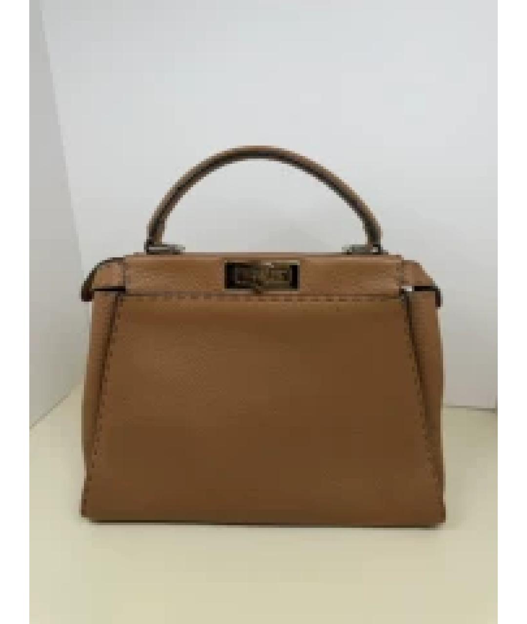 FENDI Черная кожаная сумка через плечо, фото 2