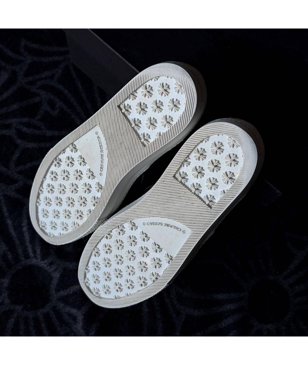CHROME HEARTS Черные кожаные слипоны, фото 7