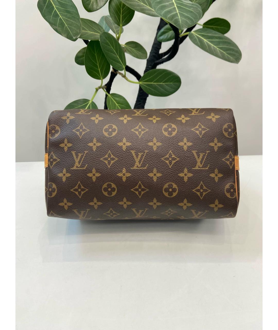 LOUIS VUITTON Коричневая кожаная сумка через плечо, фото 6