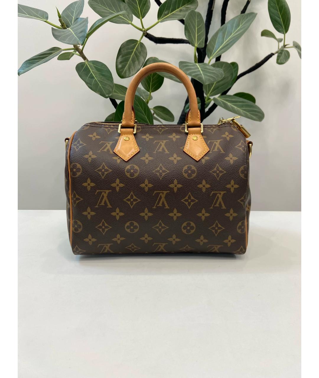 LOUIS VUITTON Коричневая кожаная сумка через плечо, фото 2