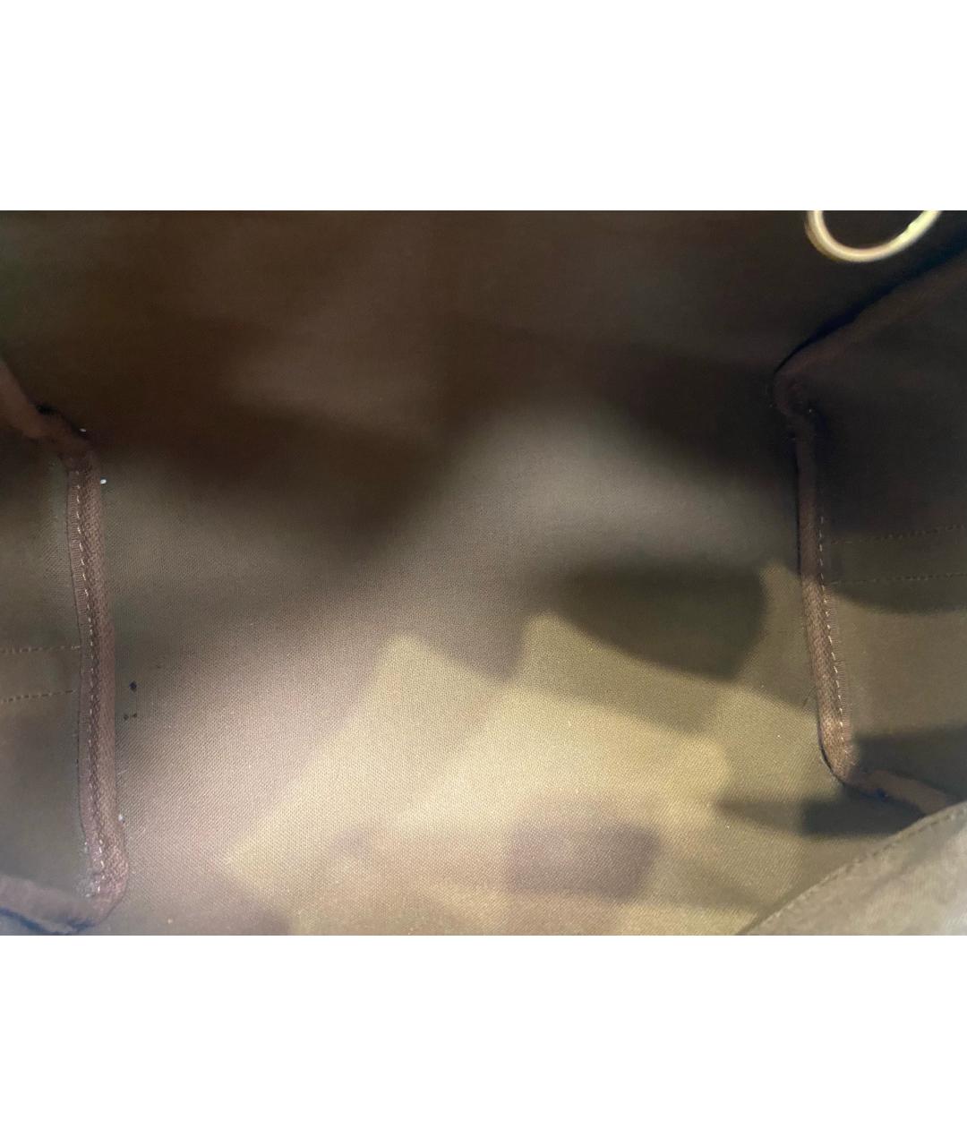 LOUIS VUITTON Коричневая кожаная сумка через плечо, фото 9