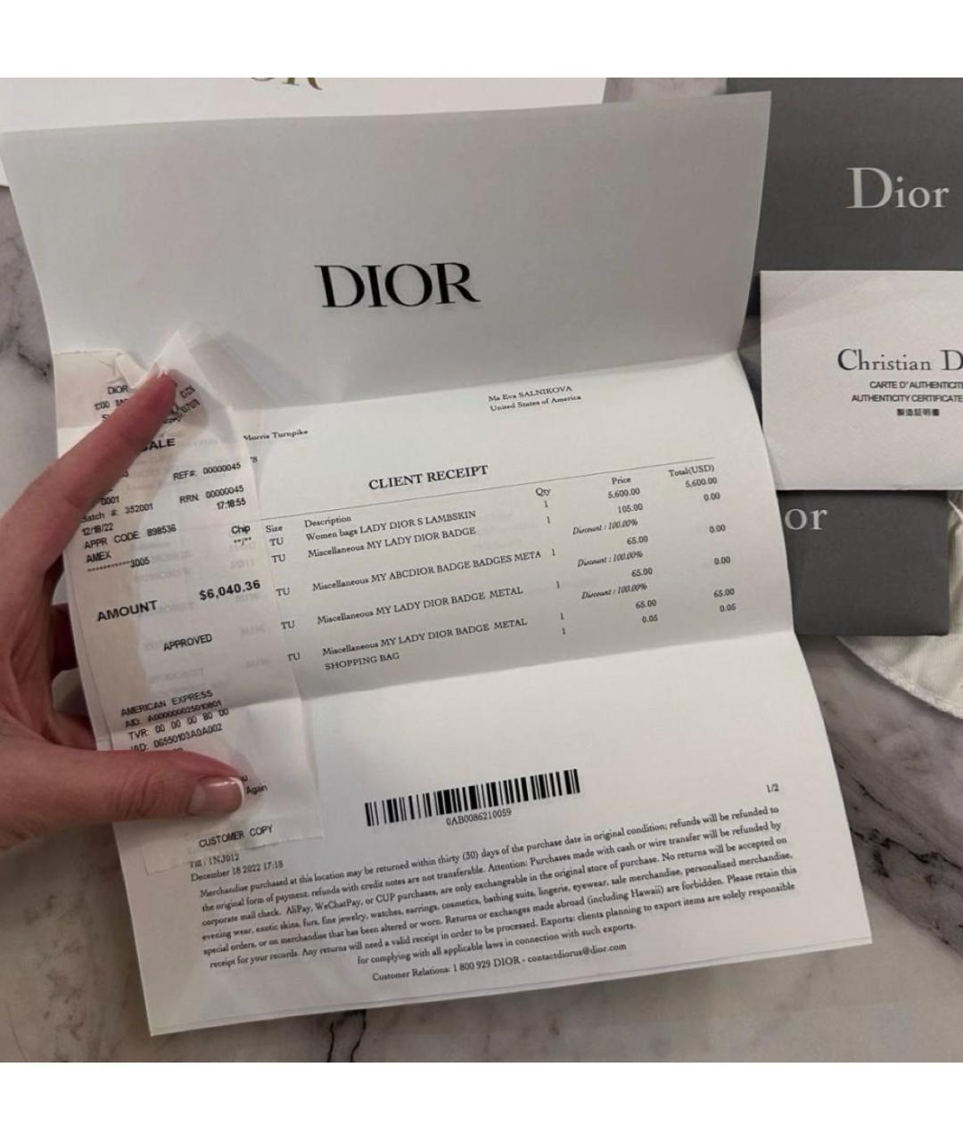 CHRISTIAN DIOR Бежевая кожаная сумка с короткими ручками, фото 7
