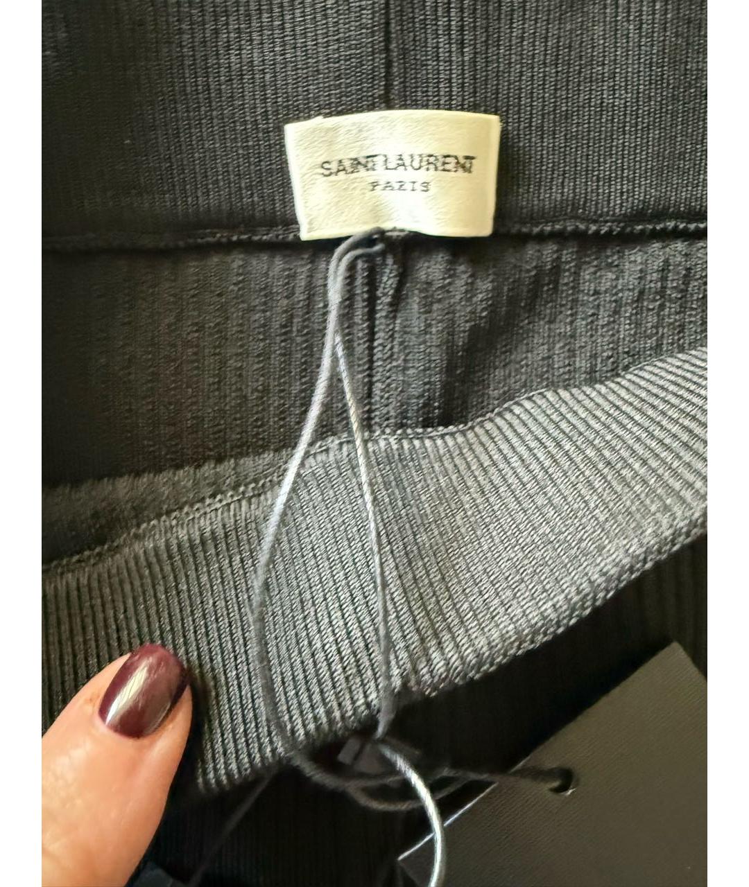 SAINT LAURENT Черные вискозные шорты, фото 5