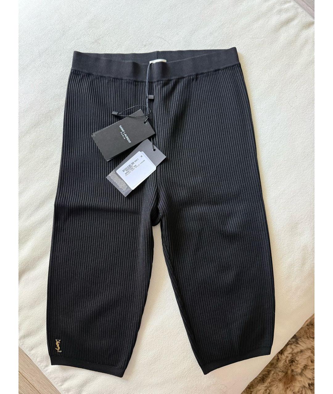 SAINT LAURENT Черные вискозные шорты, фото 7