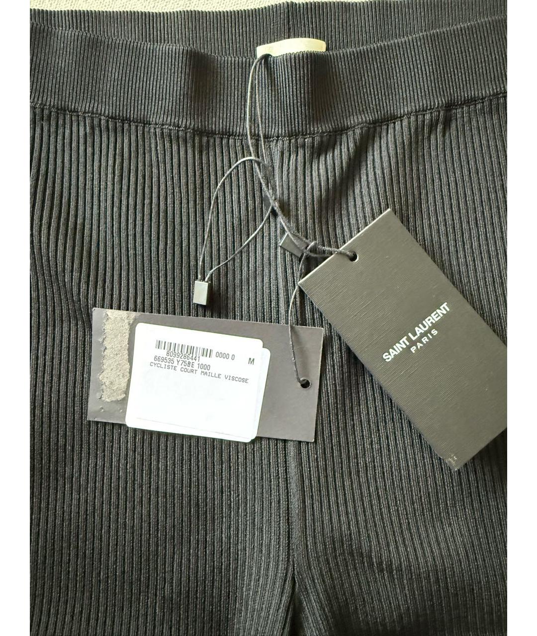 SAINT LAURENT Черные вискозные шорты, фото 4