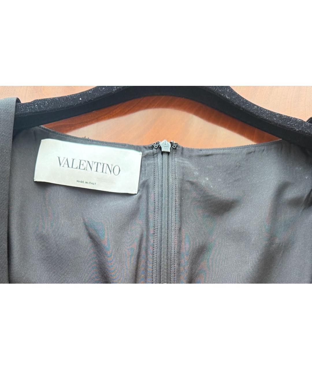 VALENTINO Черное шерстяное коктейльное платье, фото 3