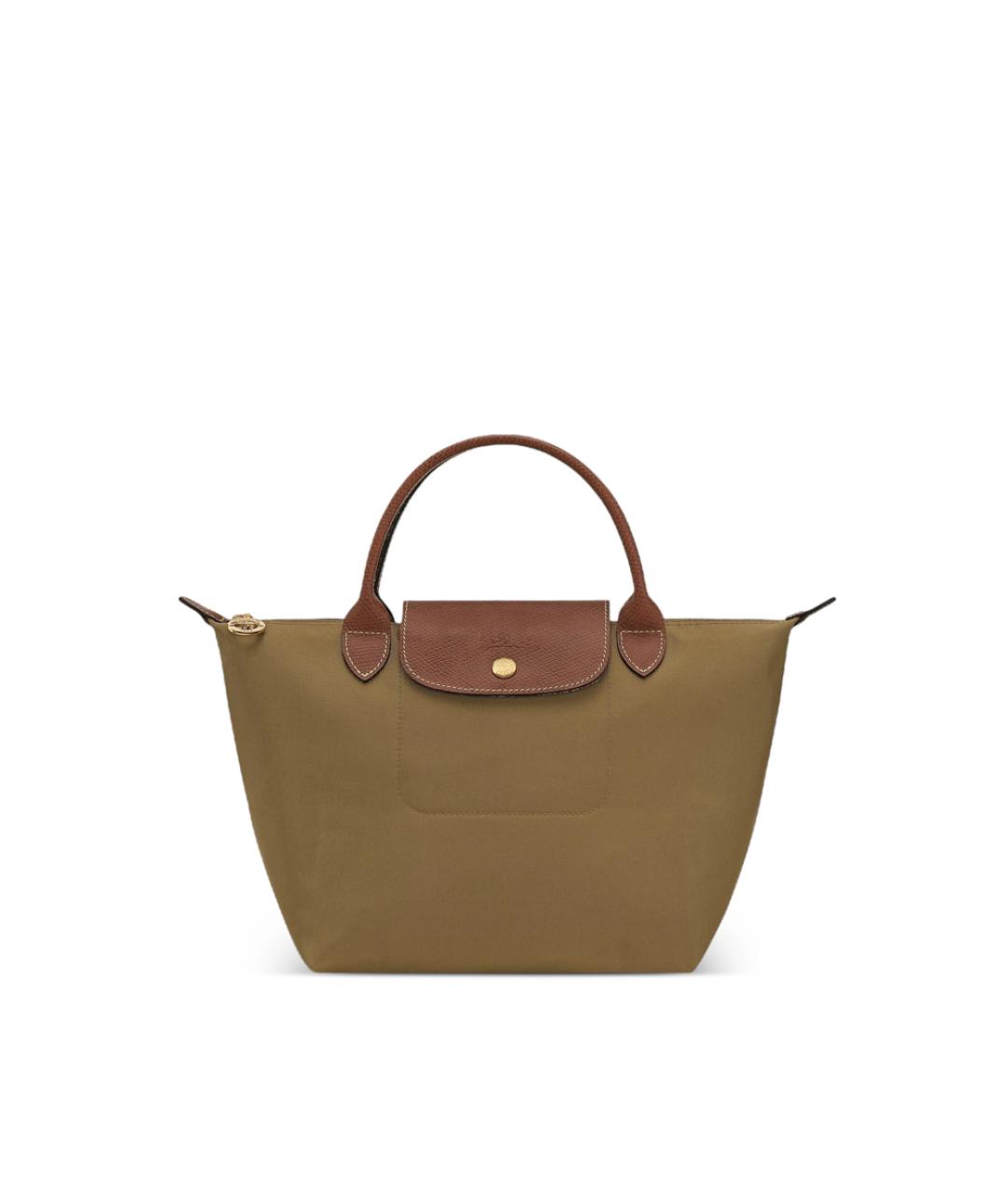 LONGCHAMP Зеленая кожаная сумка тоут, фото 1