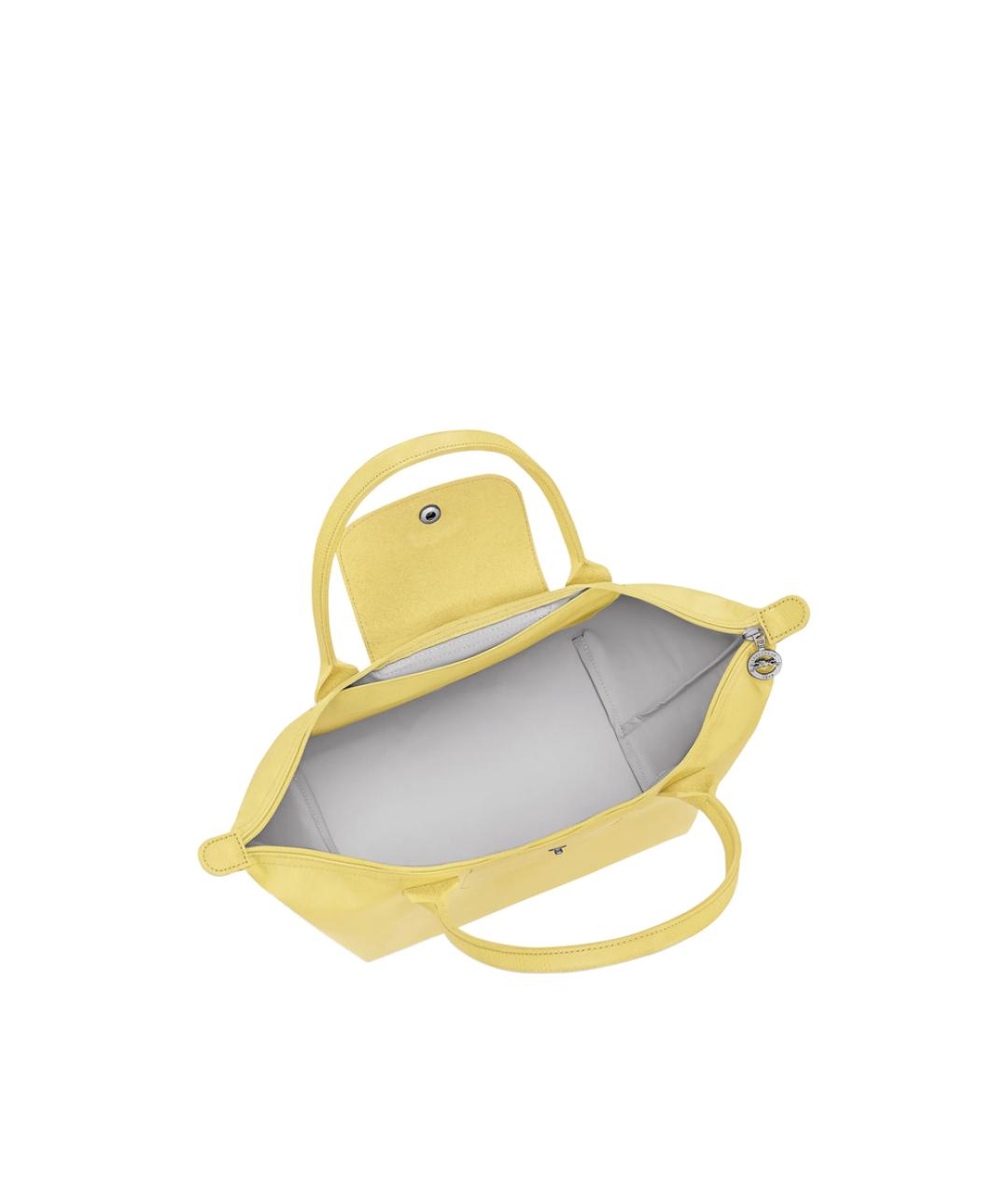 LONGCHAMP Желтая тканевая сумка тоут, фото 4