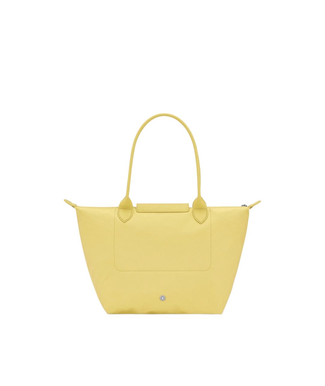 LONGCHAMP Желтая тканевая сумка тоут, фото 5