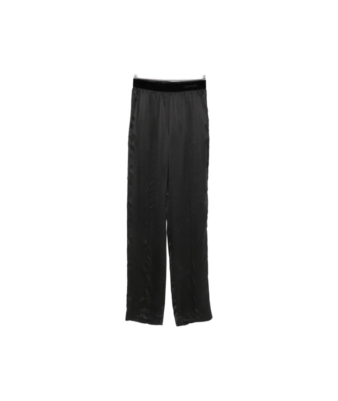 TOM FORD Черные полиамидовые прямые брюки, фото 1