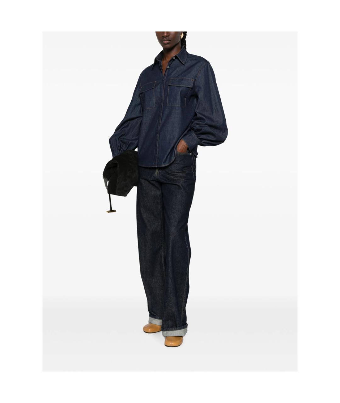 7 FOR ALL MANKIND Синяя хлопковая рубашка, фото 4