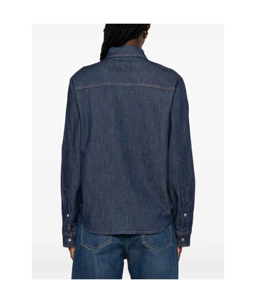 7 FOR ALL MANKIND Синяя хлопковая рубашка, фото 5