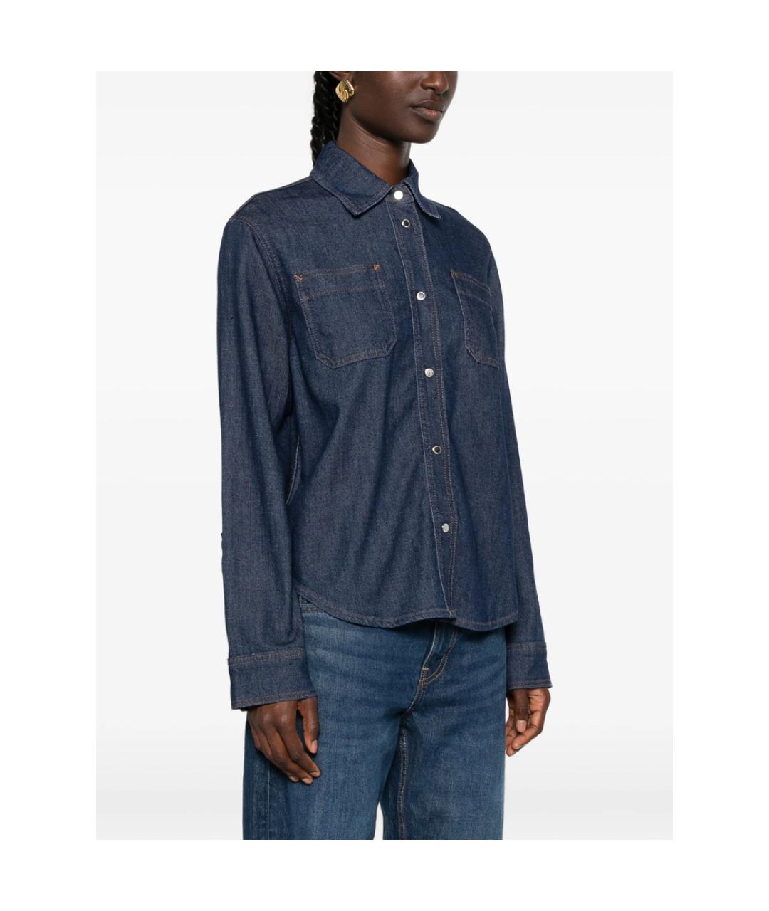 7 FOR ALL MANKIND Синяя хлопковая рубашка, фото 2