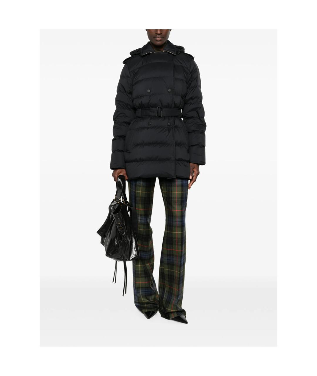BURBERRY Черная полиэстеровая куртка, фото 3