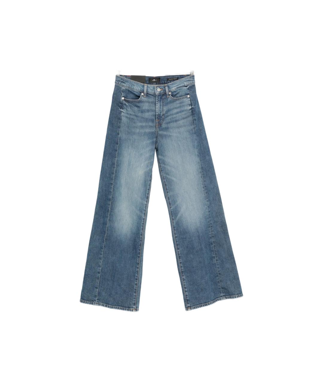 7 FOR ALL MANKIND Синие хлопковые джинсы клеш, фото 1