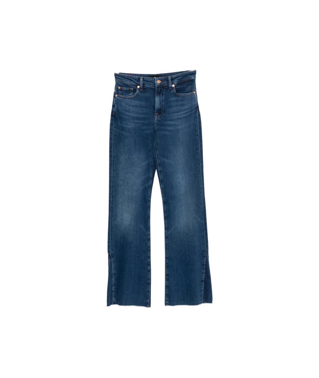 7 FOR ALL MANKIND Синие хлопковые джинсы клеш, фото 1
