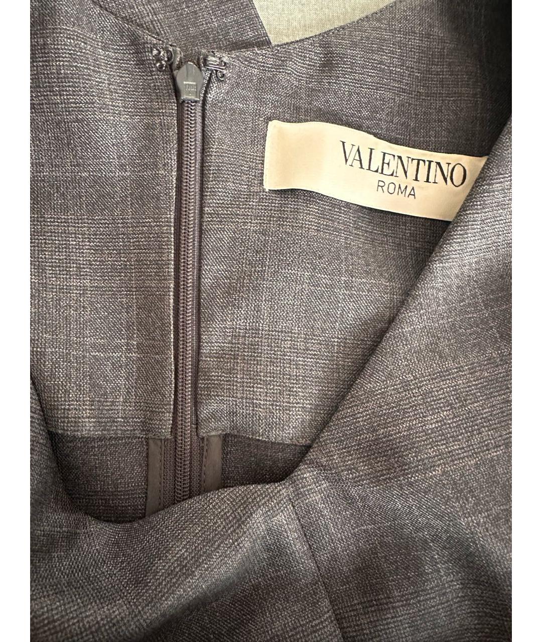 VALENTINO Серое шерстяное коктейльное платье, фото 4