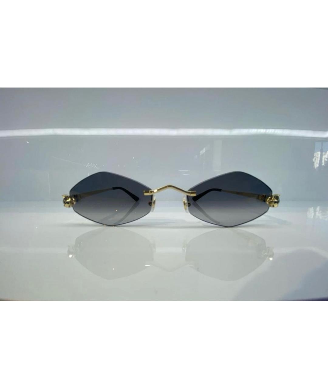 CARTIER Золотые металлические солнцезащитные очки, фото 4