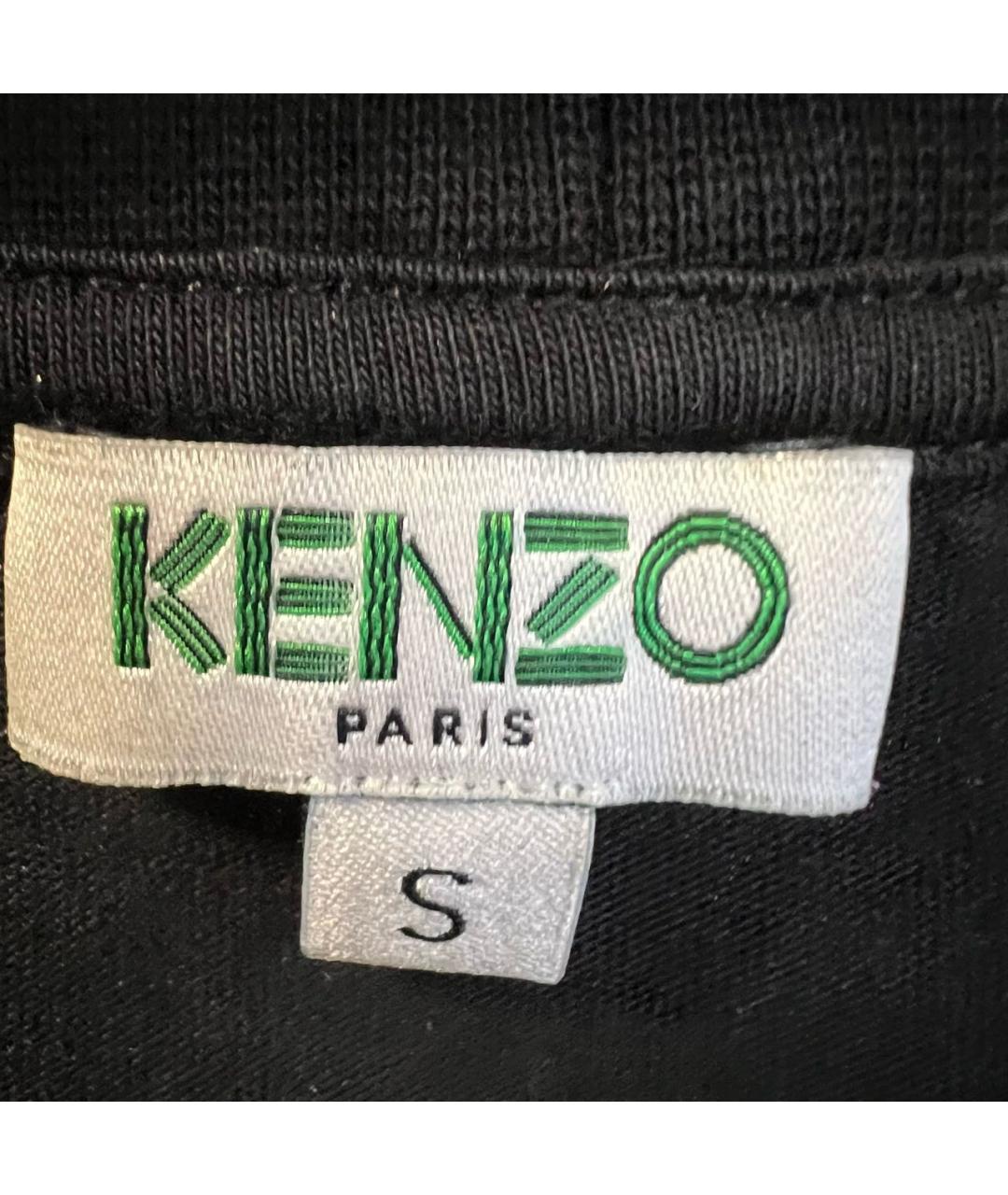 KENZO Черная хлопковая футболка, фото 3