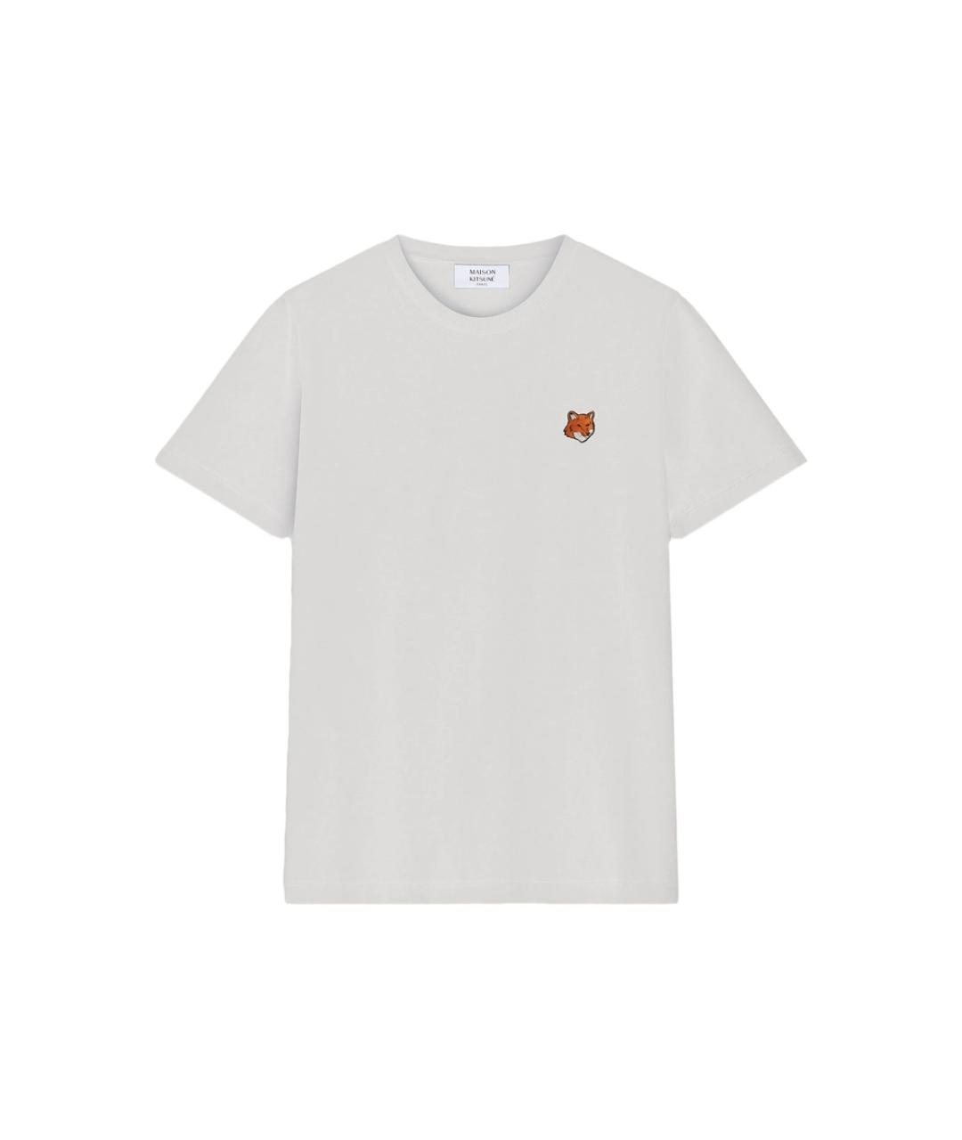 MAISON KITSUNE Белая хлопковая футболка, фото 6