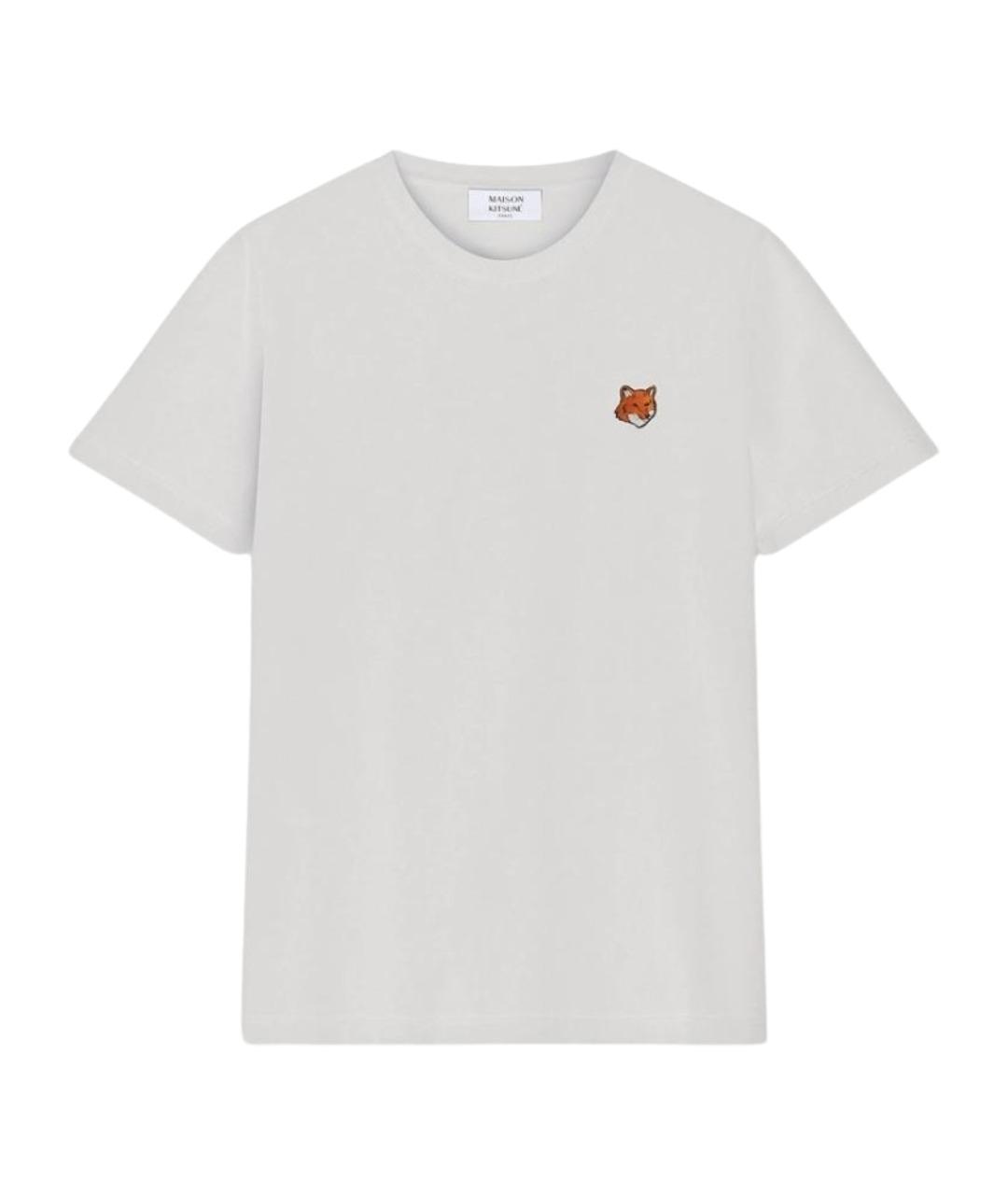 MAISON KITSUNE Белая хлопковая футболка, фото 1