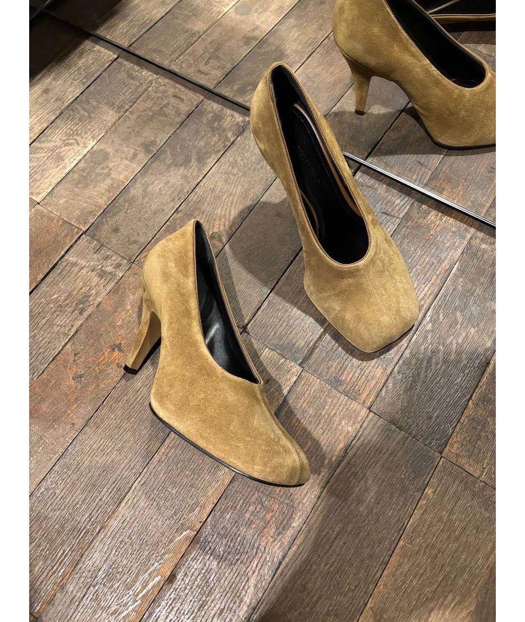 PHOEBE PHILO Бежевые замшевые туфли, фото 5
