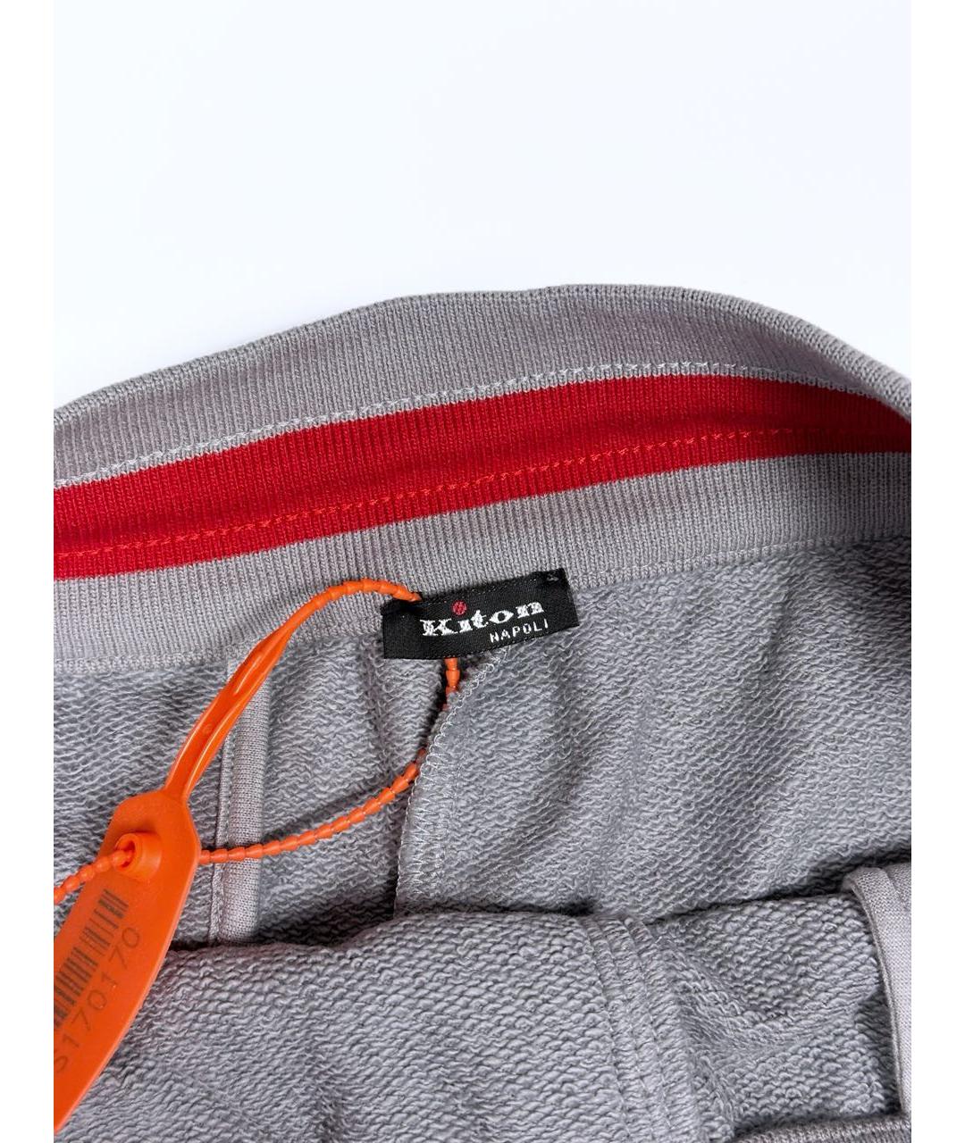 KITON Серый хлопковый спортивный костюм, фото 3