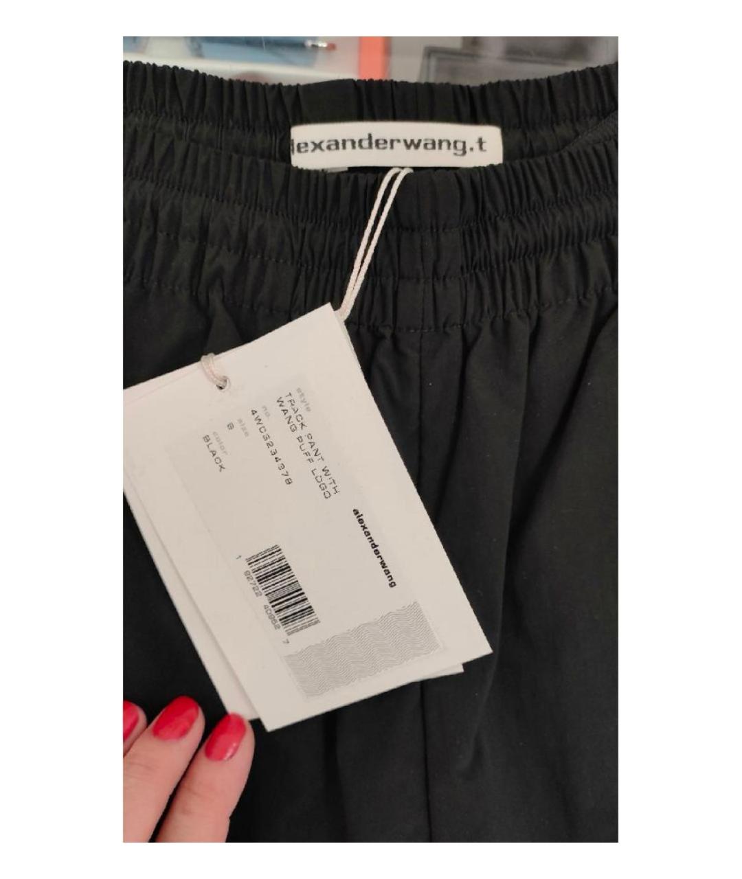 T BY ALEXANDER WANG Черные полиэстеровые спортивные брюки и шорты, фото 3