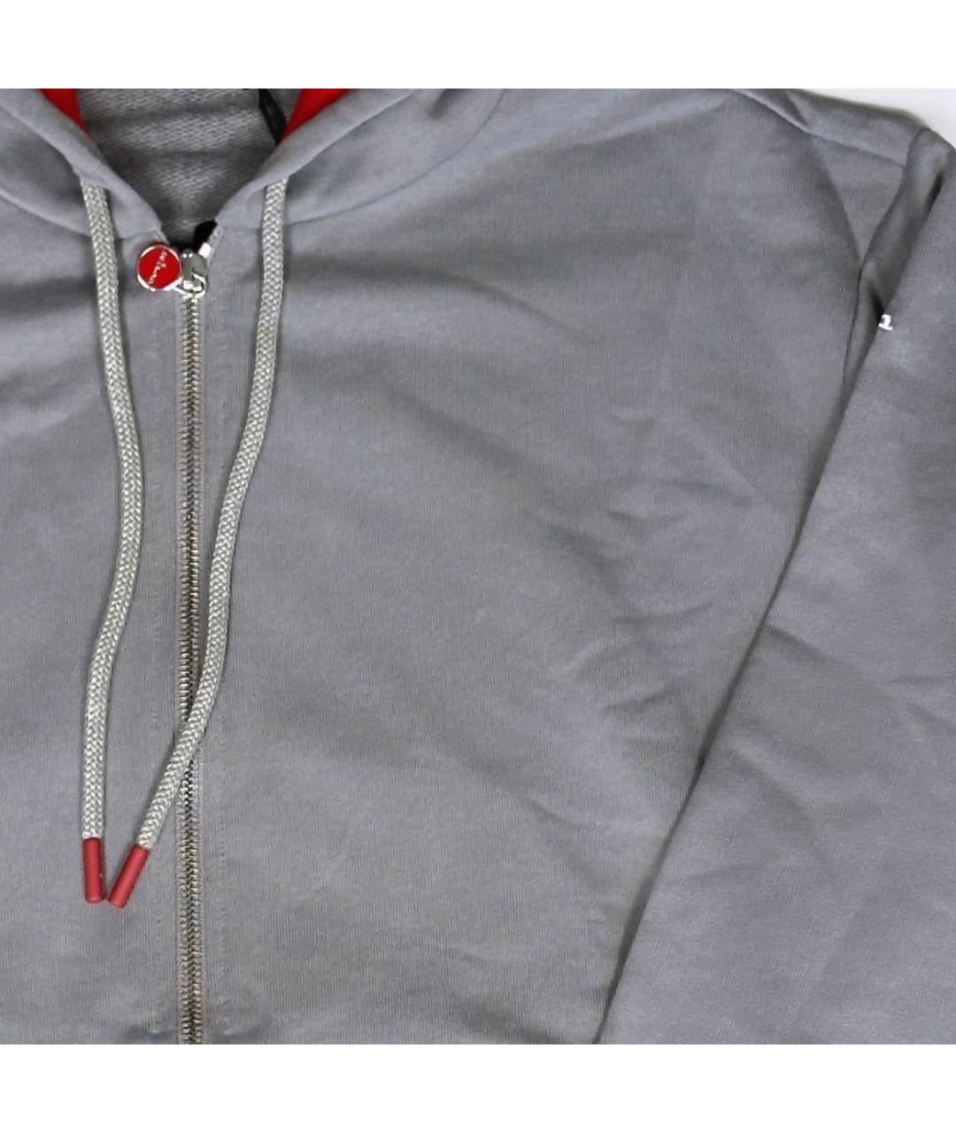 KITON Серый хлопковый спортивный костюм, фото 4