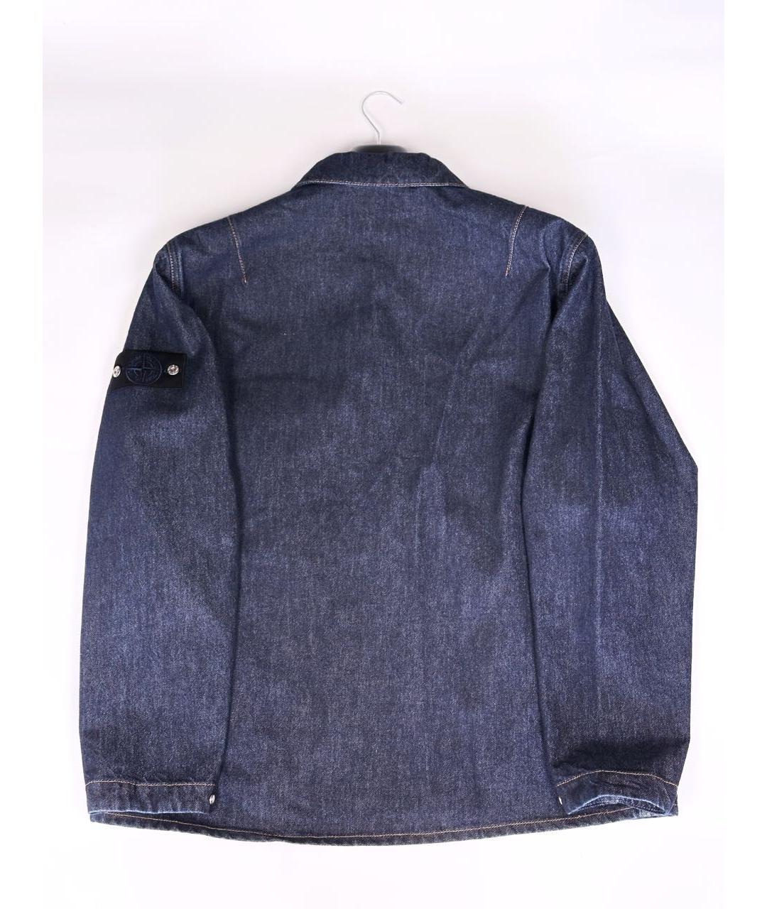 STONE ISLAND Темно-синяя деним куртка, фото 2