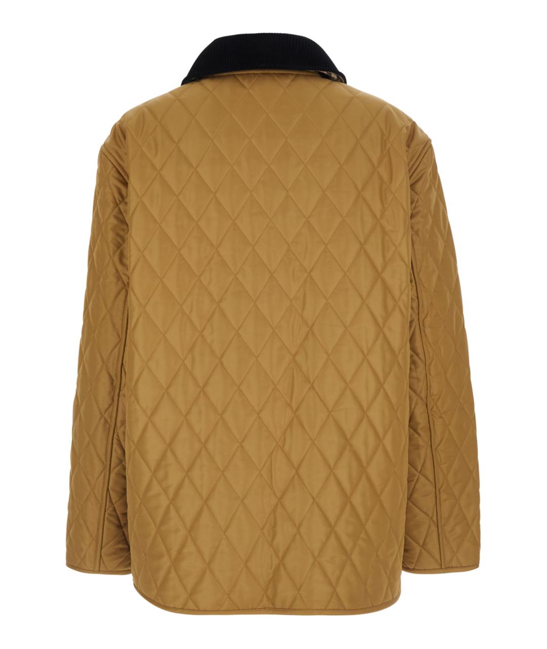BURBERRY Бежевая полиэстеровая куртка, фото 2