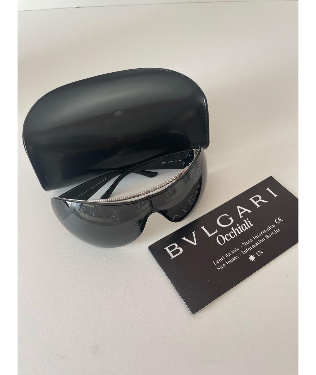 BVLGARI Черные пластиковые солнцезащитные очки, фото 4