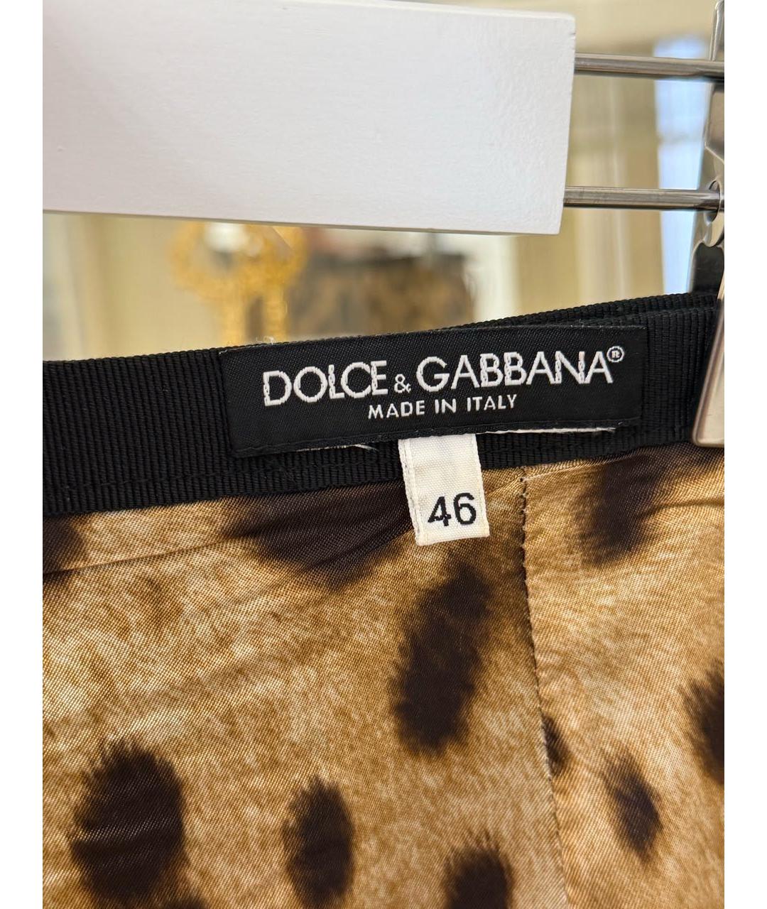DOLCE&GABBANA Черная хлопковая юбка миди, фото 7
