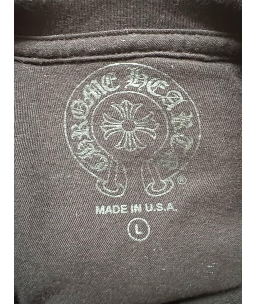 CHROME HEARTS Черная хлопковая футболка, фото 3