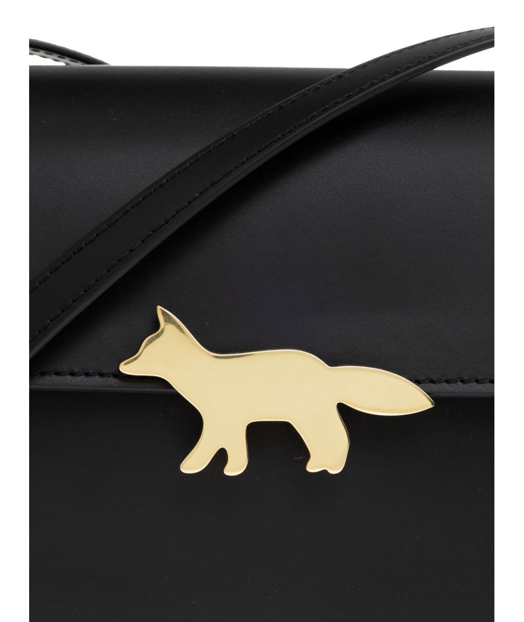 MAISON KITSUNE Черная сумка через плечо, фото 4