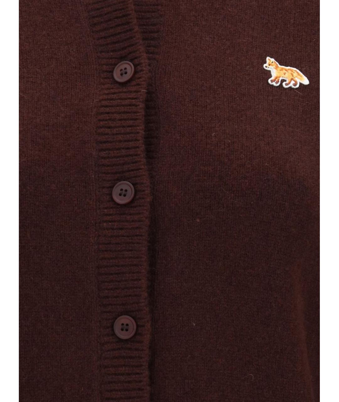 MAISON KITSUNE Коричневый кардиган, фото 2