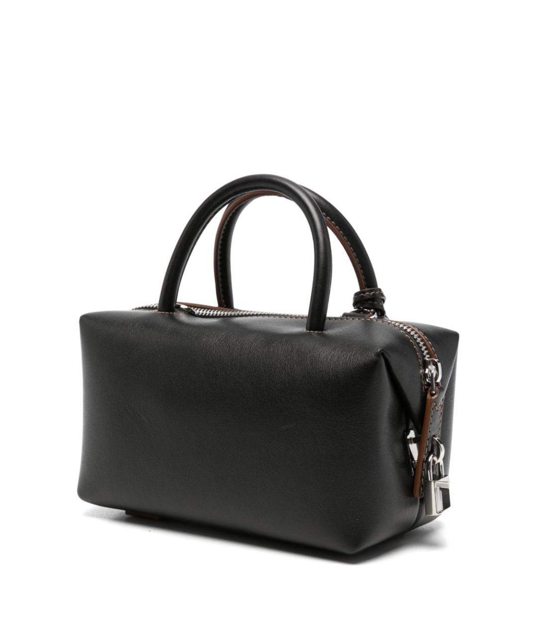 MAX MARA Черная кожаная сумка с короткими ручками, фото 4