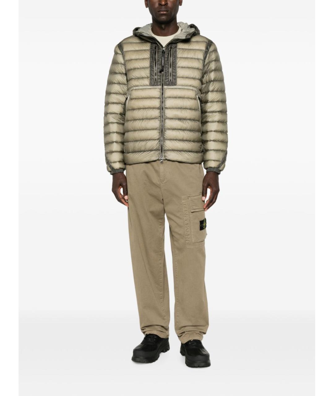CP COMPANY Бежевая полиамидовая куртка, фото 4
