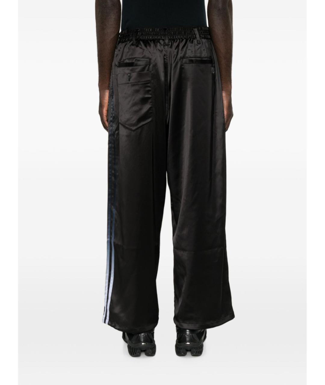 Y-3 Черные атласные повседневные брюки, фото 5