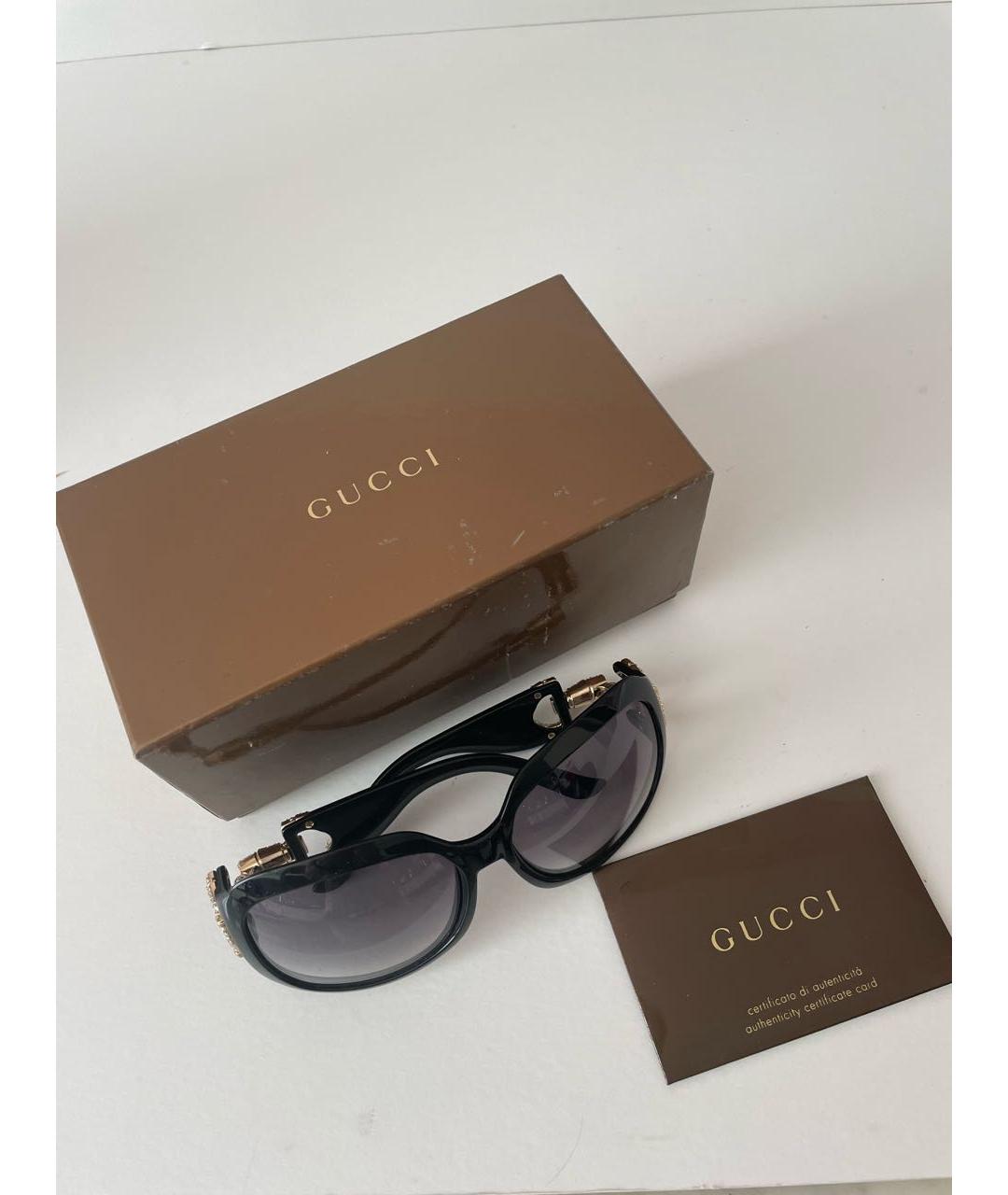 GUCCI Черные пластиковые солнцезащитные очки, фото 4
