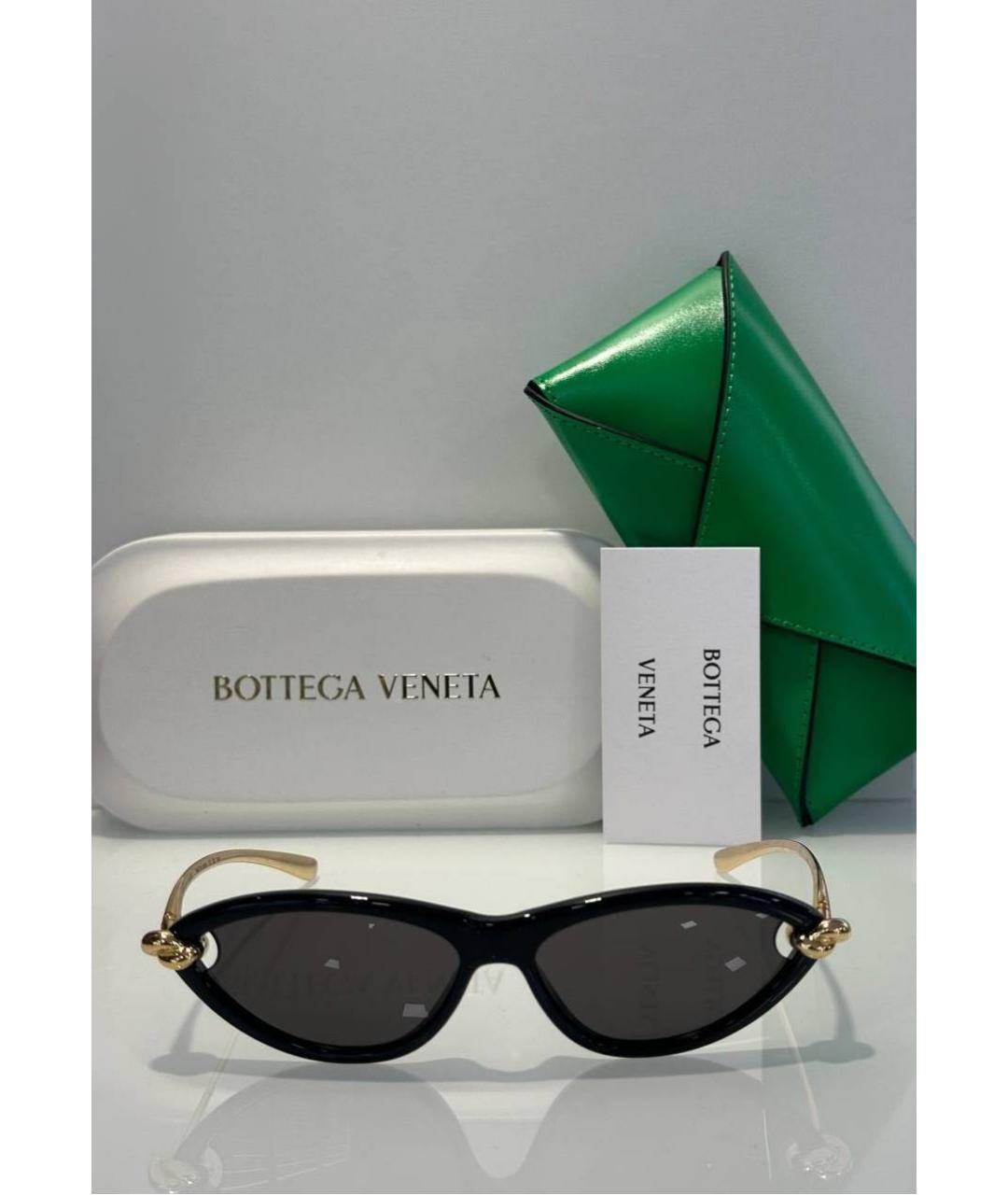 BOTTEGA VENETA Черные пластиковые солнцезащитные очки, фото 3