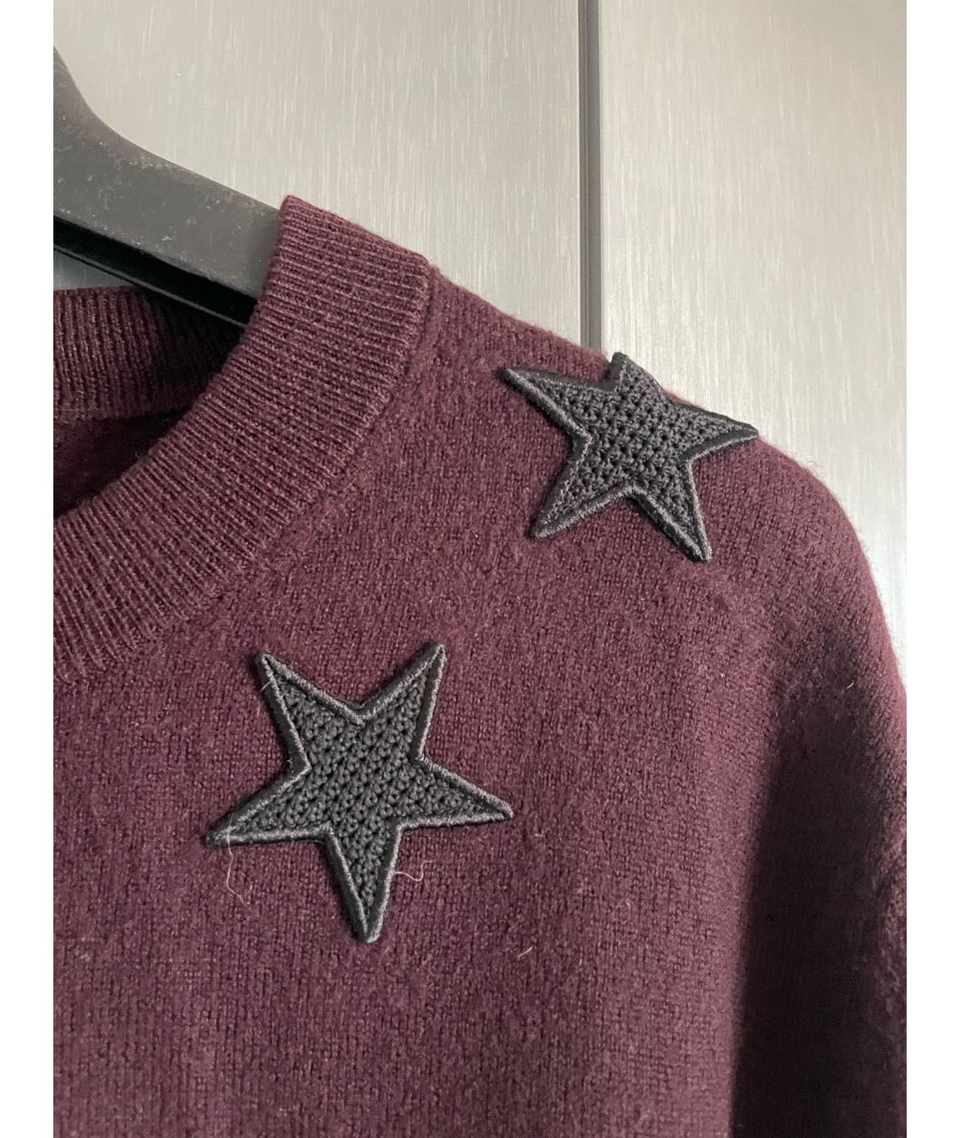 GIVENCHY Бордовый шерстяной джемпер / свитер, фото 2