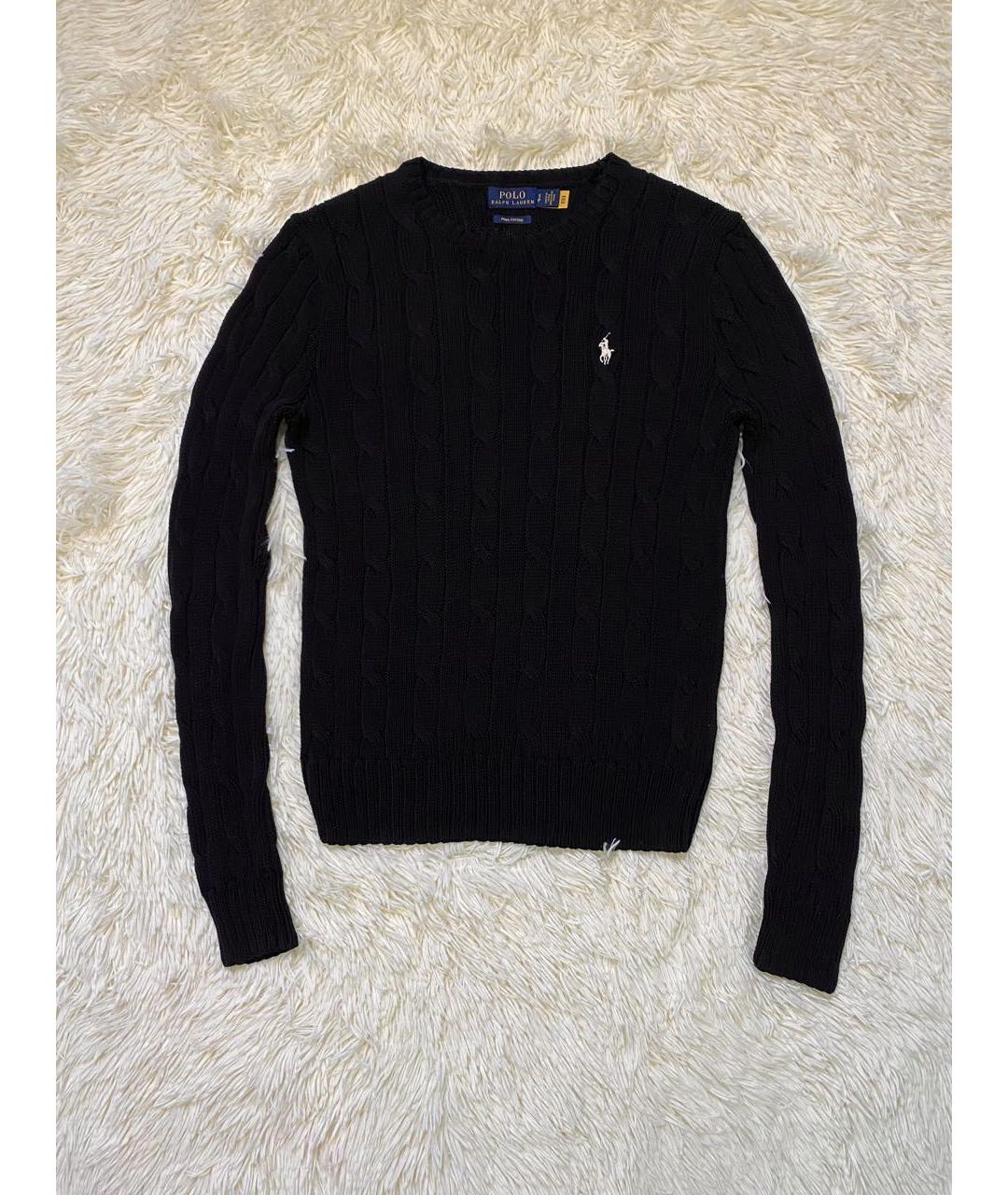 POLO RALPH LAUREN Черный хлопковый джемпер / свитер, фото 2