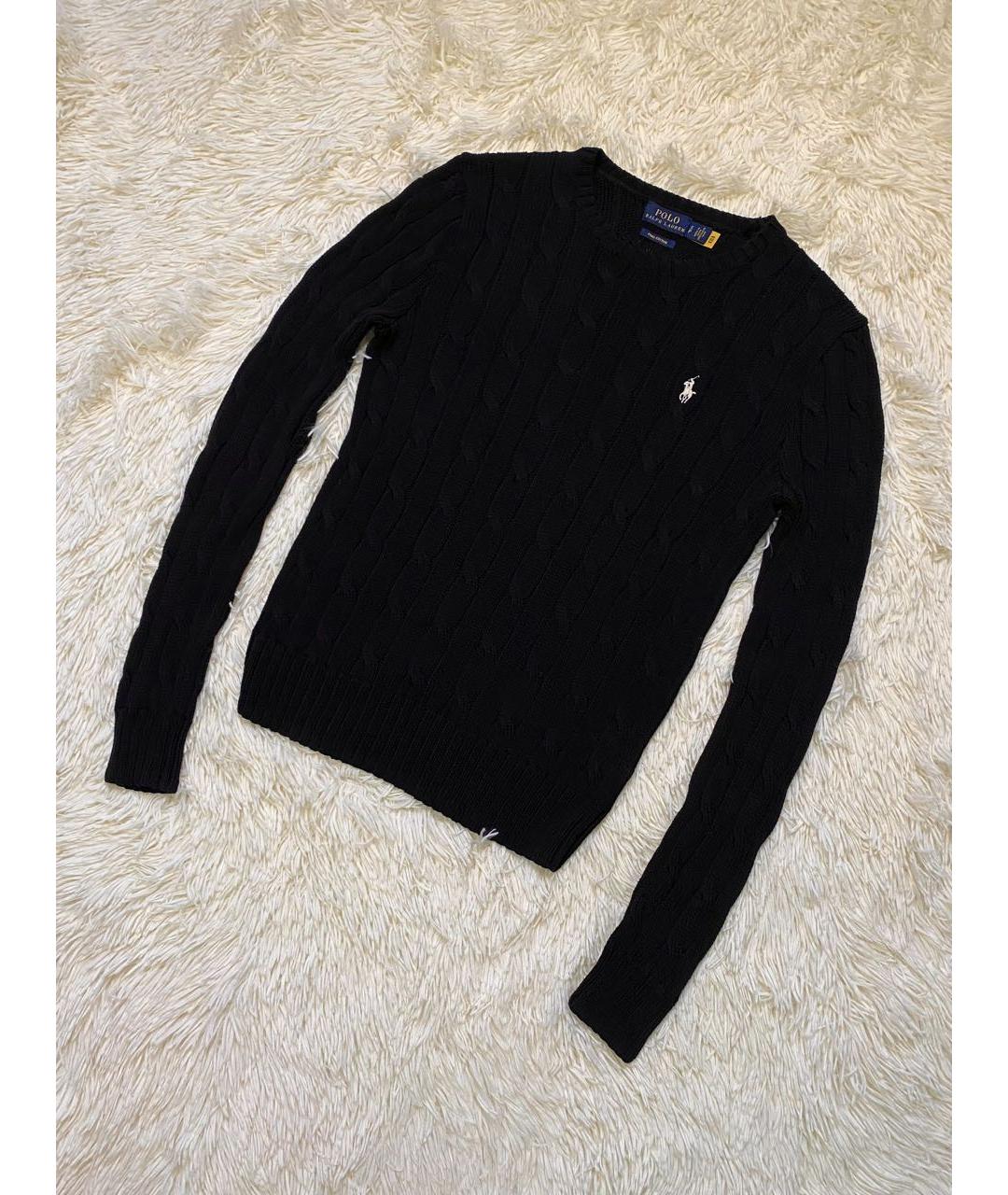 POLO RALPH LAUREN Черный хлопковый джемпер / свитер, фото 3