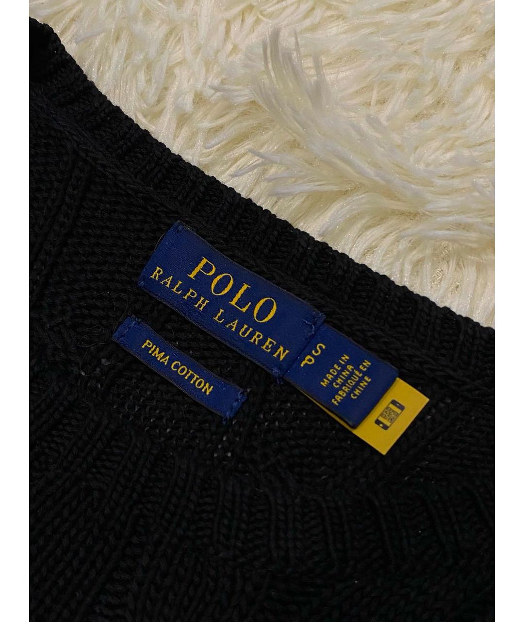POLO RALPH LAUREN Черный хлопковый джемпер / свитер, фото 8