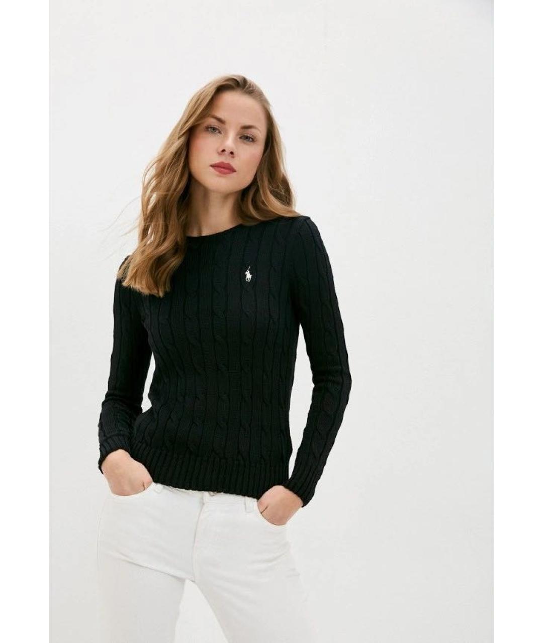 POLO RALPH LAUREN Черный хлопковый джемпер / свитер, фото 6
