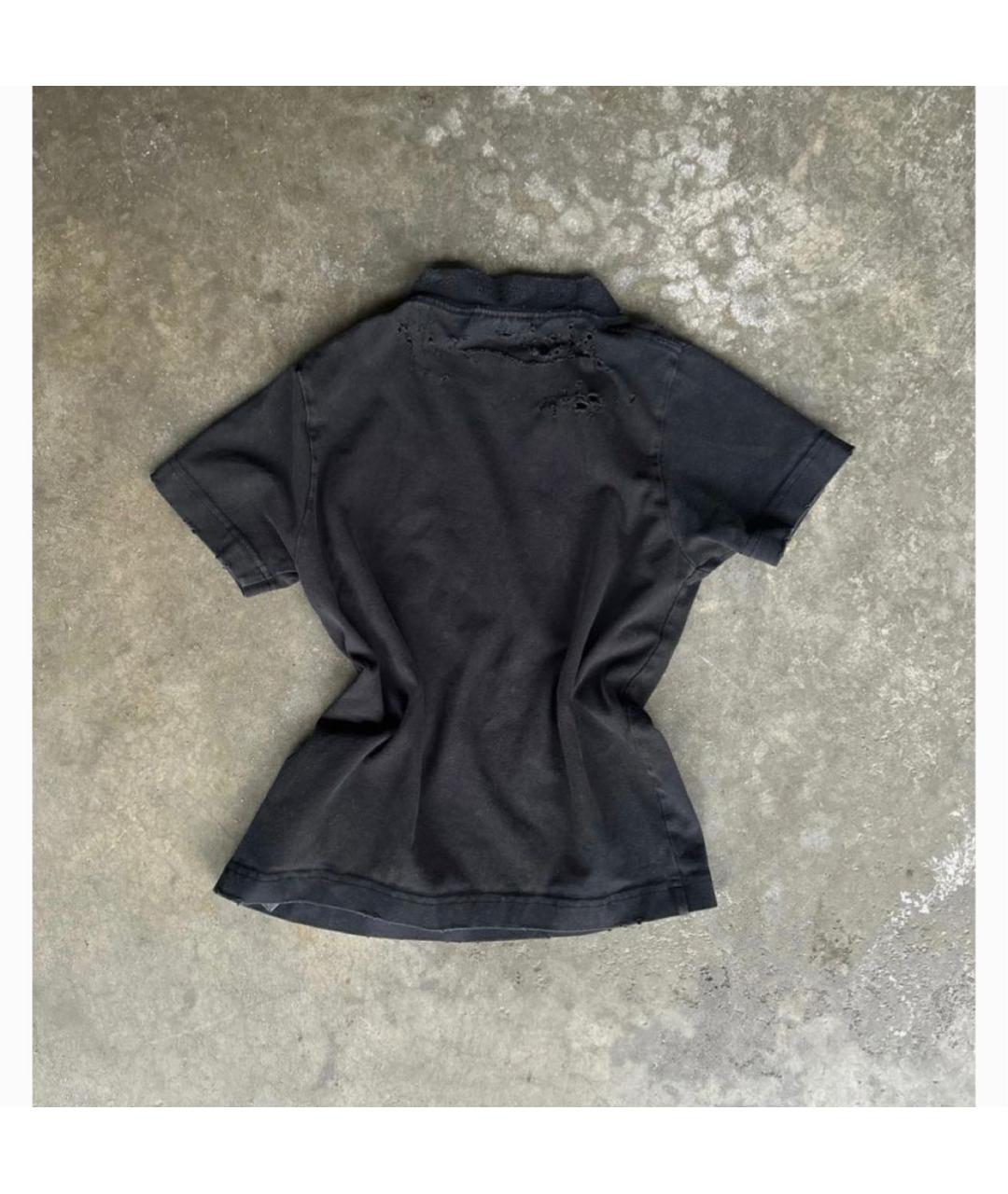 BALENCIAGA Черная хлопковая футболка, фото 2