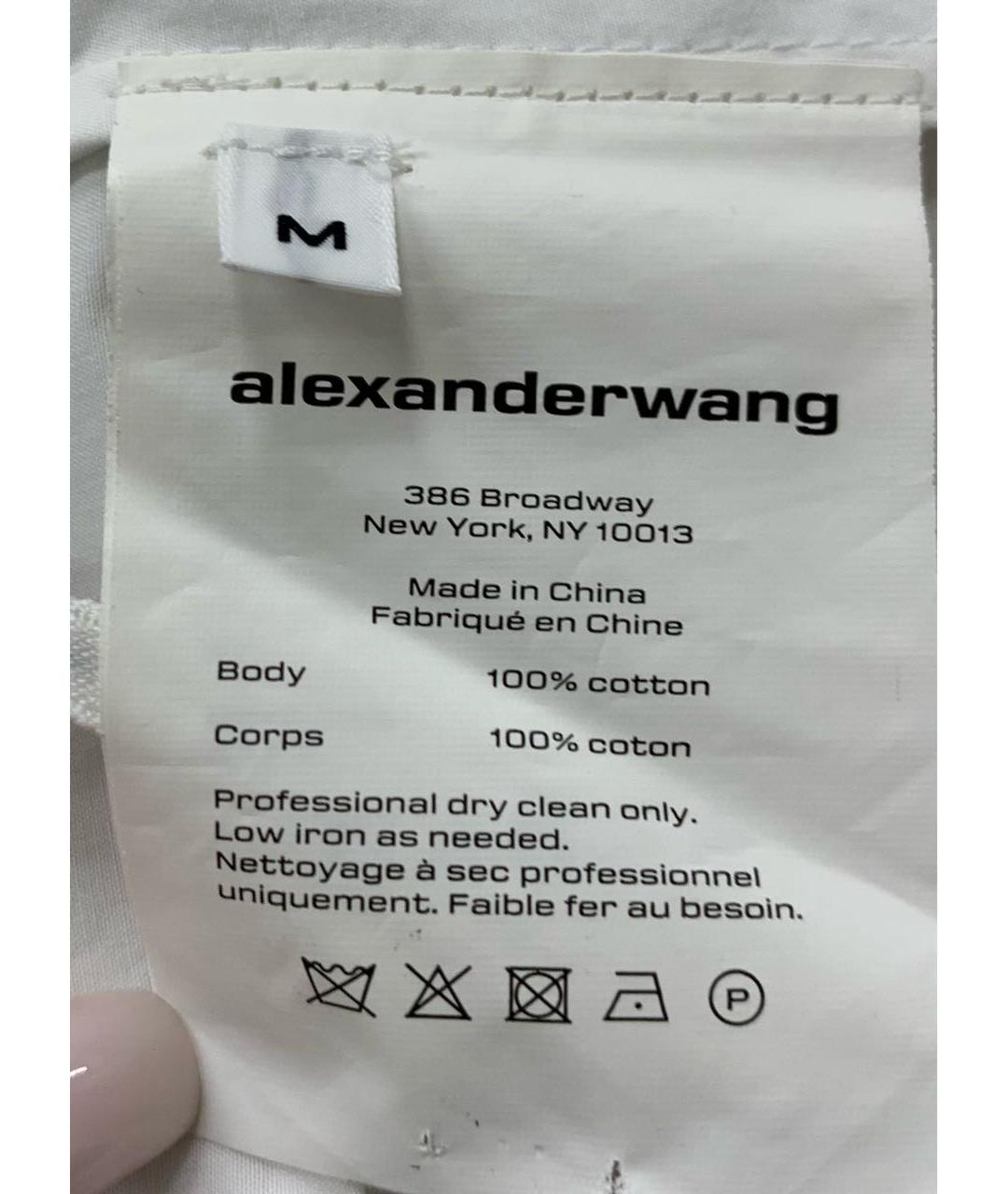 ALEXANDER WANG Белая хлопковая рубашка, фото 7