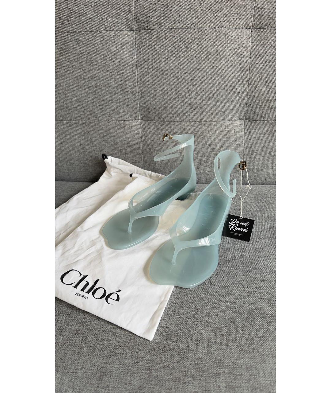 CHLOE Голубые резиновые босоножки, фото 2